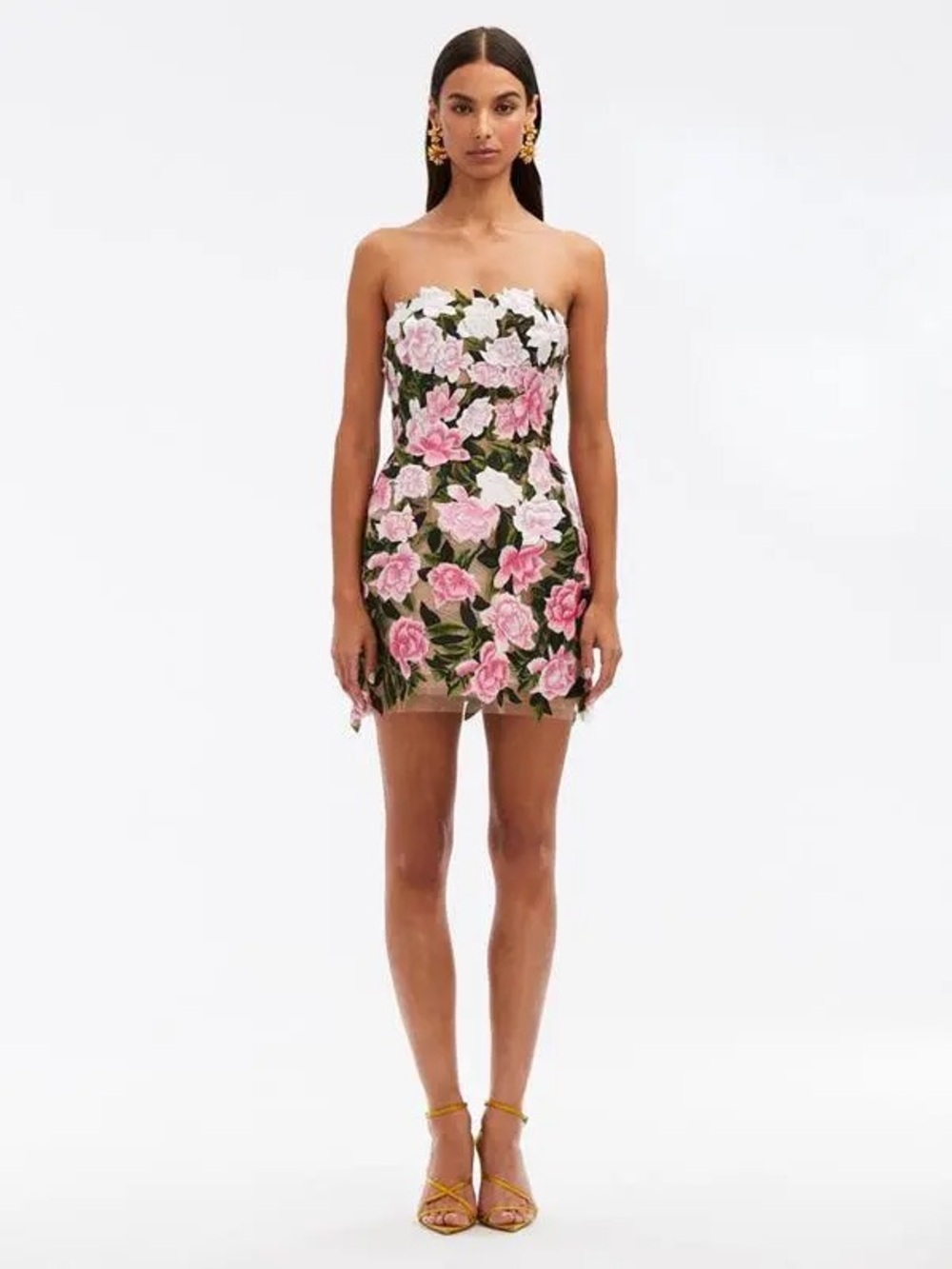 Oscar de la renta gardenia cocktail dress - Picture 2 of 8